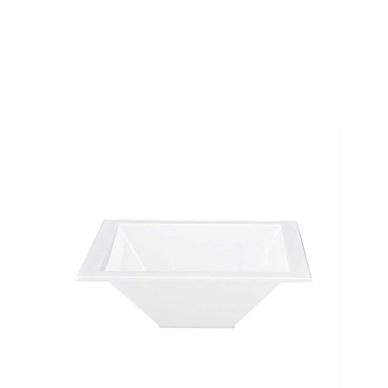 Alkan Polycarbonat Derin Teşhir Kare Kase Beyaz - 1