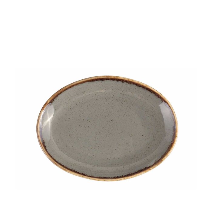 Porland Porselen 112124 Seasons Koyu Gri Kayık Tabak 240 Mm - 1