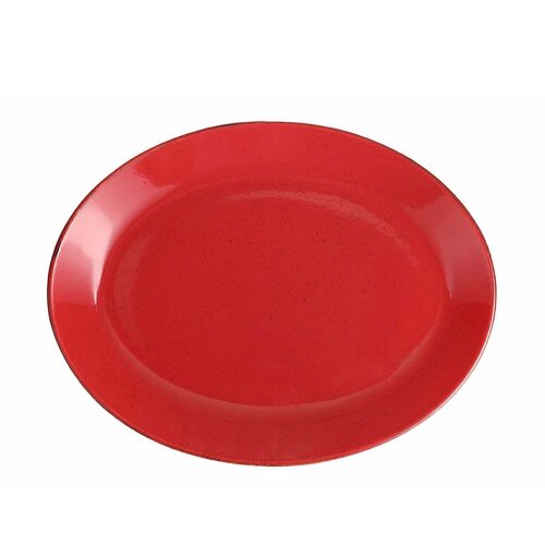 Porland Porselen 112136 Seasons Kırmızı Kayık Tabak 360 Mm - PORLAND PORSELEN
