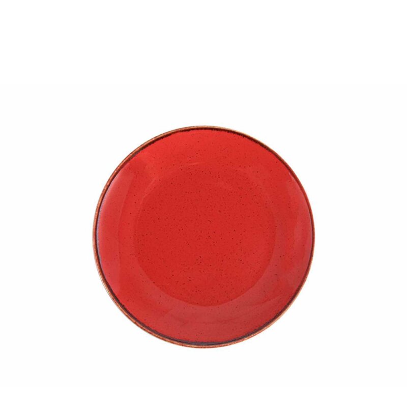 Porland Porselen 187624 Seasons Kırmızı Düz Tabak 24 cm - 1
