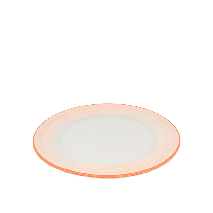 Tulu Porselen Anka Düz Tabak 21 cm-Yanak Fırça 44 Turuncu ANK21DUYF44 - 1