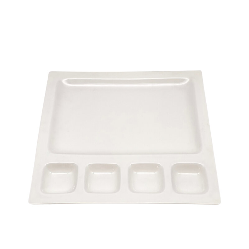 Porland Porselen Beyaz 358833 Bölmeli Kahvaltı Tabak 33 cm - 1