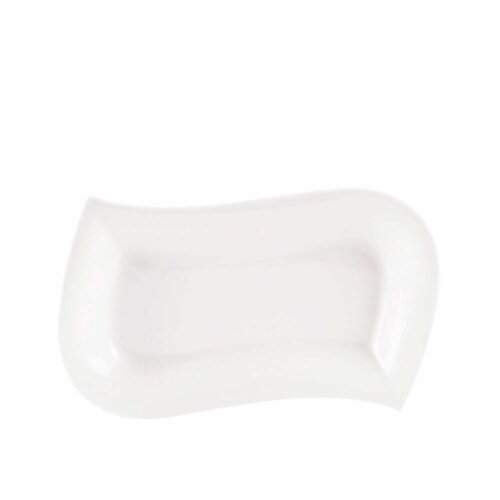 Porland Porselen 114132 Leaf Beyaz Kayık Tabak 32 Cm - PORLAND PORSELEN