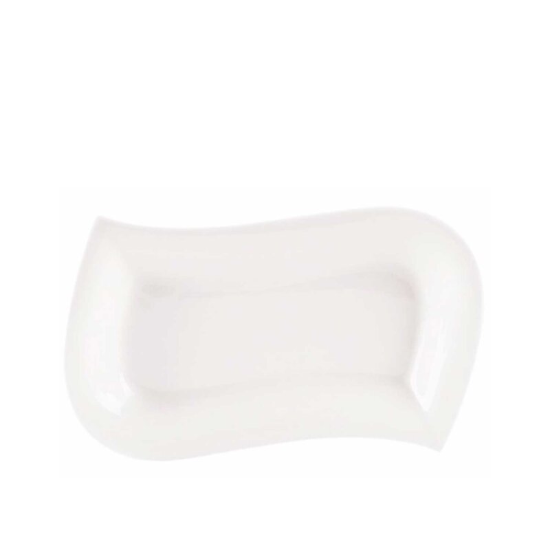 Porland Porselen 114132 Leaf Beyaz Kayık Tabak 32 Cm - 1