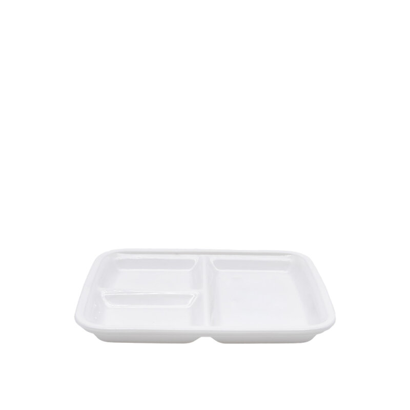 Arcoroc Beyaz Kahvaltı Tabak 3 bölmeli 27x18,5 cm - 1