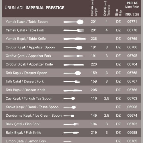 Aryıldız İmperial Tatlı Çatal 159 mm - 2