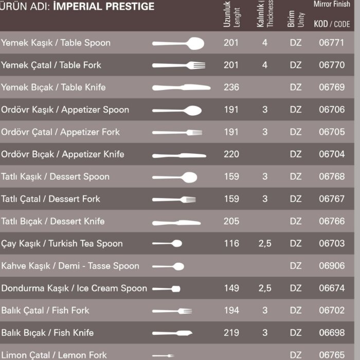 Aryıldız İmperial Yemek Kaşıkn 201 mm - 3