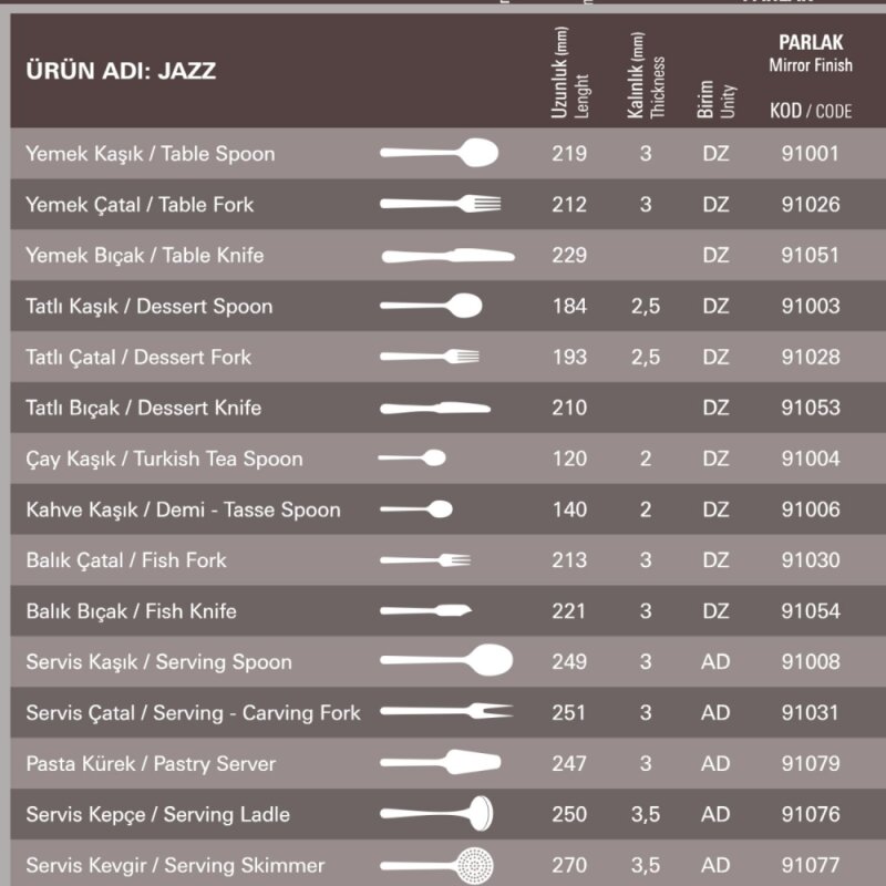 Aryıldız Jazz Servis Kepçe 250 mm - 2