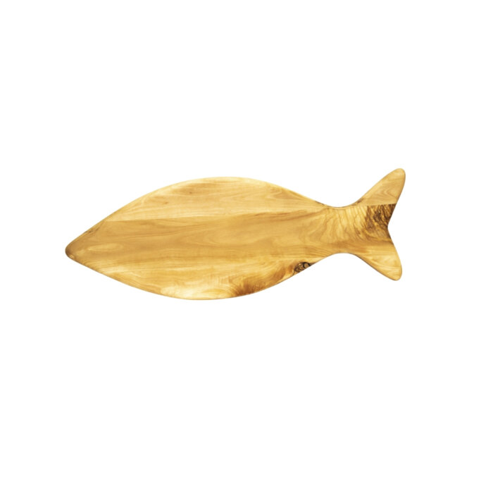 Zeytiniz Balık Formlu Kesme Sunum Tahtası Orta Boy42X15X2 - 1