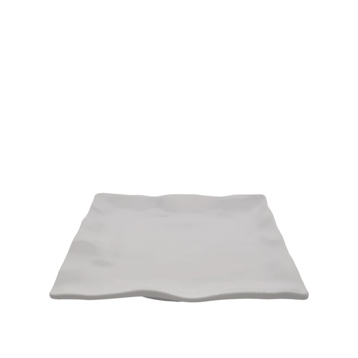 Beyaz Melamin Açık Büfe Kare Tabak 30,8 Cm - 2