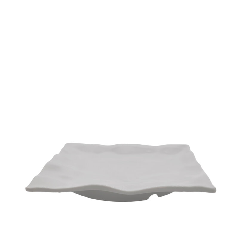 Beyaz Melamin Açık Büfe Kare Tabak 30,8 Cm - 1