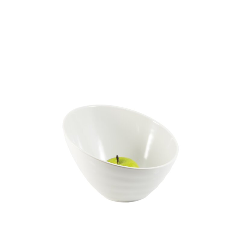 Beyaz Melamin Açılı Kase 18X12 Cm - 1