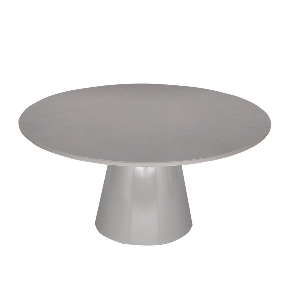 Beyaz Melamin Ayaklı Yuvarlak Sunum Stand 36Cm