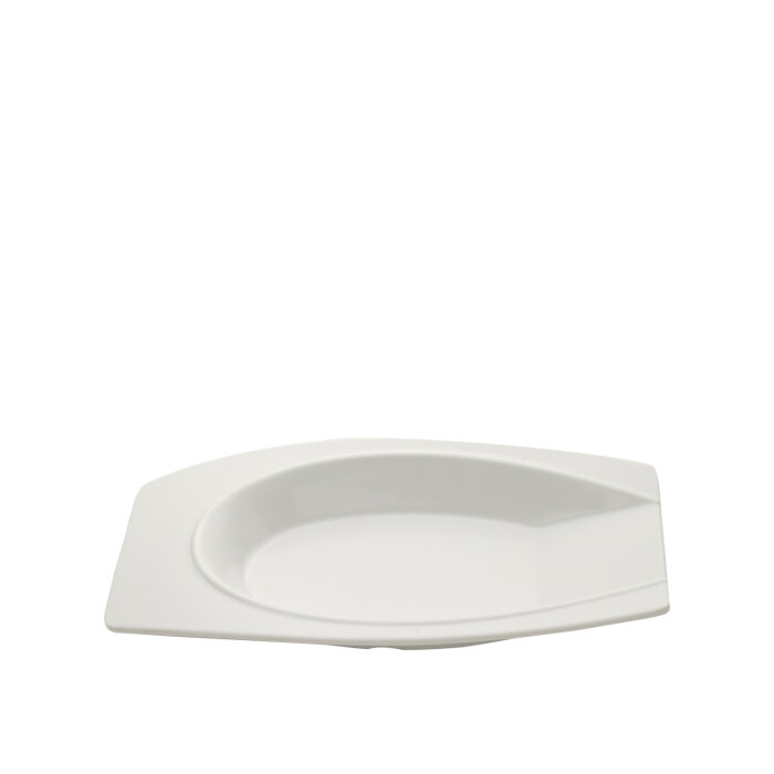 Beyaz Melamin Dik Dörtgen Sunum Tabak 30X18 Cm - 1