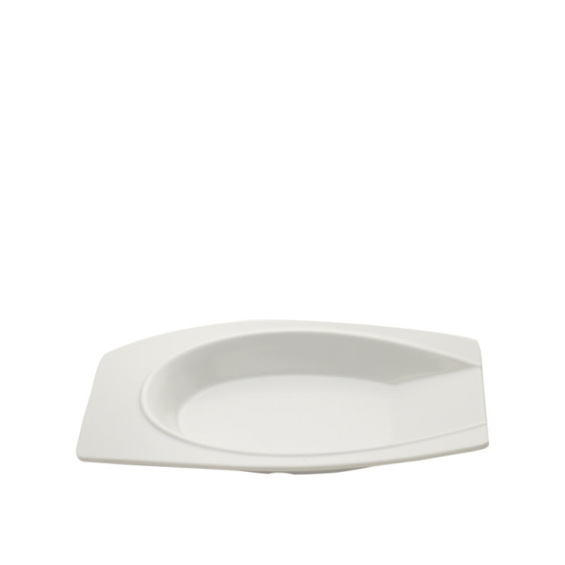 Beyaz Melamin Dik Dörtgen Sunum Tabak 30X18 Cm - 1