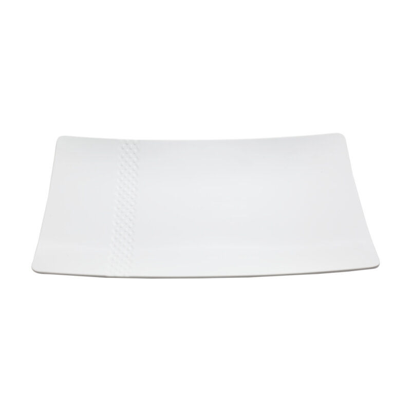 Ultraform Beyaz Melamin Dikdörtgen Sunum Tabak 40X24 - 1