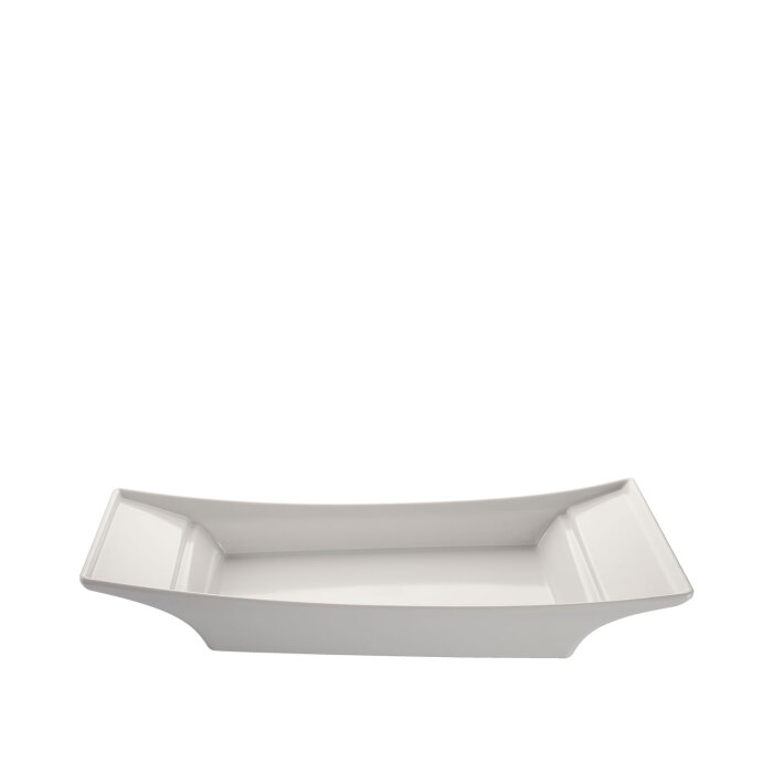 Beyaz Melamin Gemi Meze Tabak 50X22X5Cm - 1