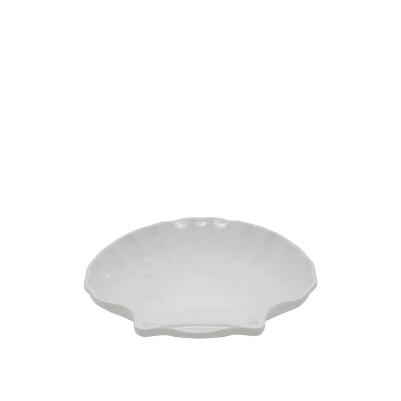 Beyaz Melamin İstiridye Sunum Tabak 14 Cm - 1