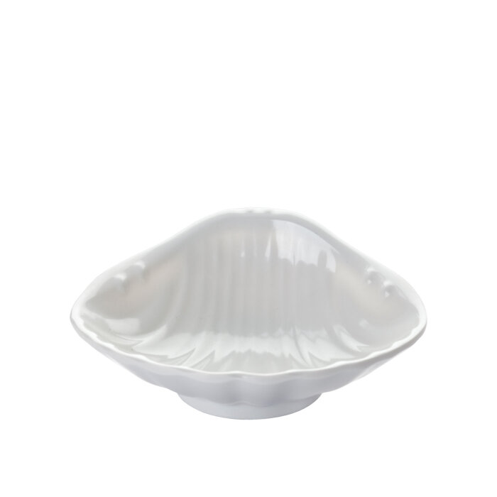 Beyaz Melamin İstiridye Sunum Tabak 19 Cm - 1