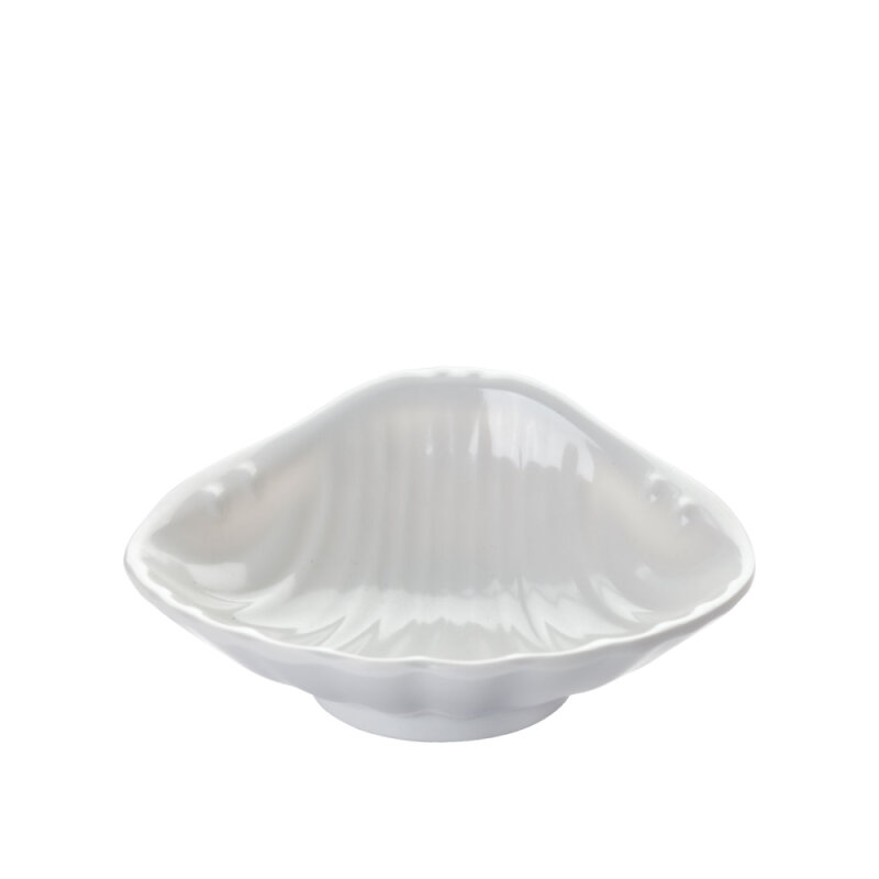 Beyaz Melamin İstiridye Sunum Tabak 19 Cm - 1