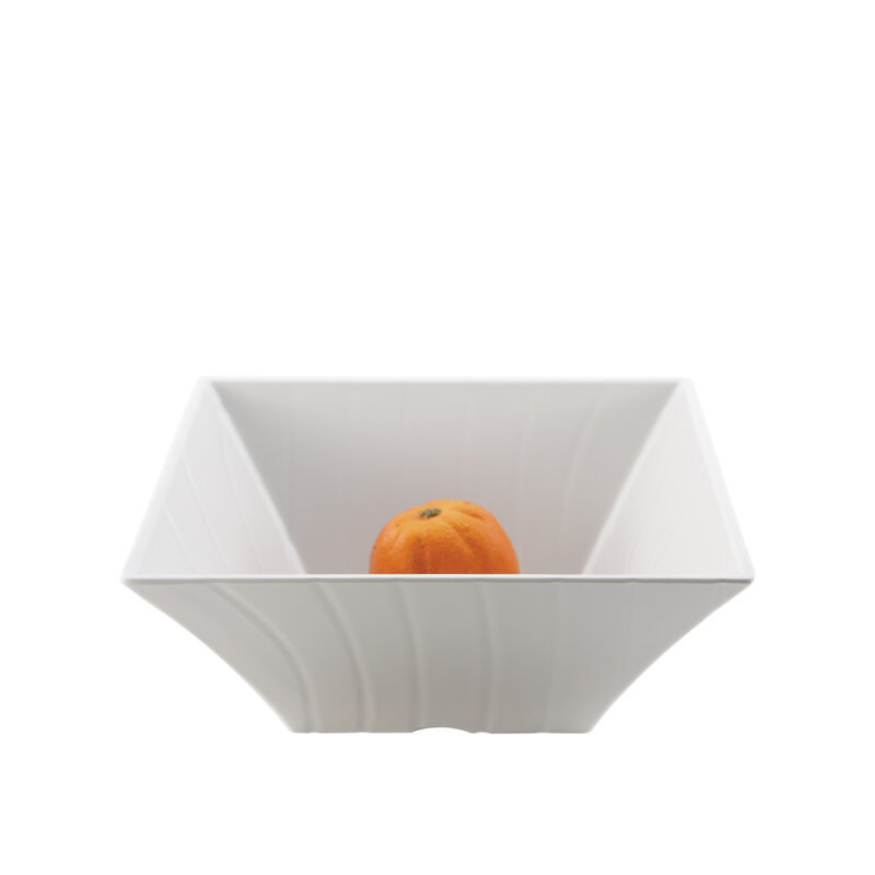 Beyaz Melamin Kare Derin Kase 28X28 Cm - 1