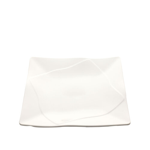 Beyaz Melamin Kare Sunum Tabak 25 Cm - ULTRAFORM MELAMİN