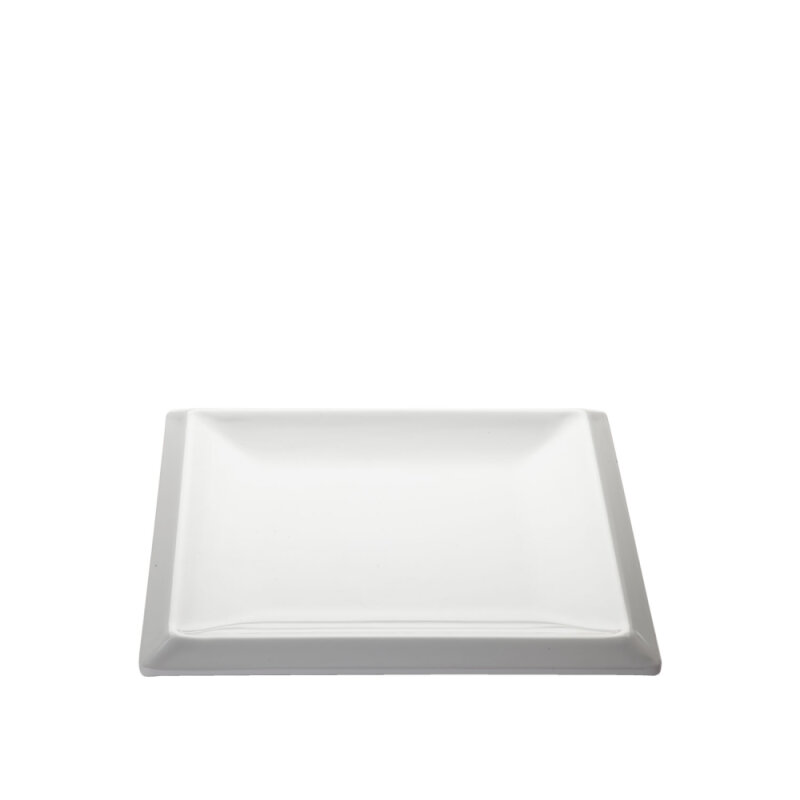 Beyaz Melamin Kare Tabak 25 Cm - 1
