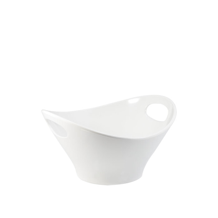 Beyaz Melamin Kulplu Kase 28X30 Cm - 1