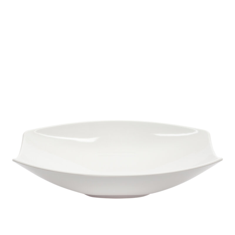 Beyaz Melamin Oval Derin Kase 46X32X11Cm - 1