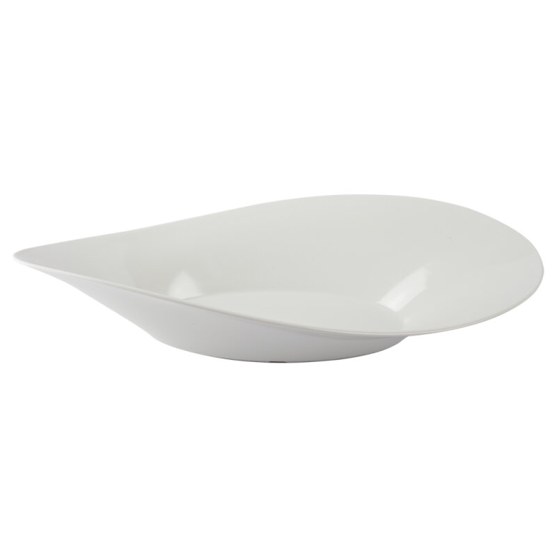 Beyaz Melamin Oval Helezonik Meze Tabak 53X26Cm - 1