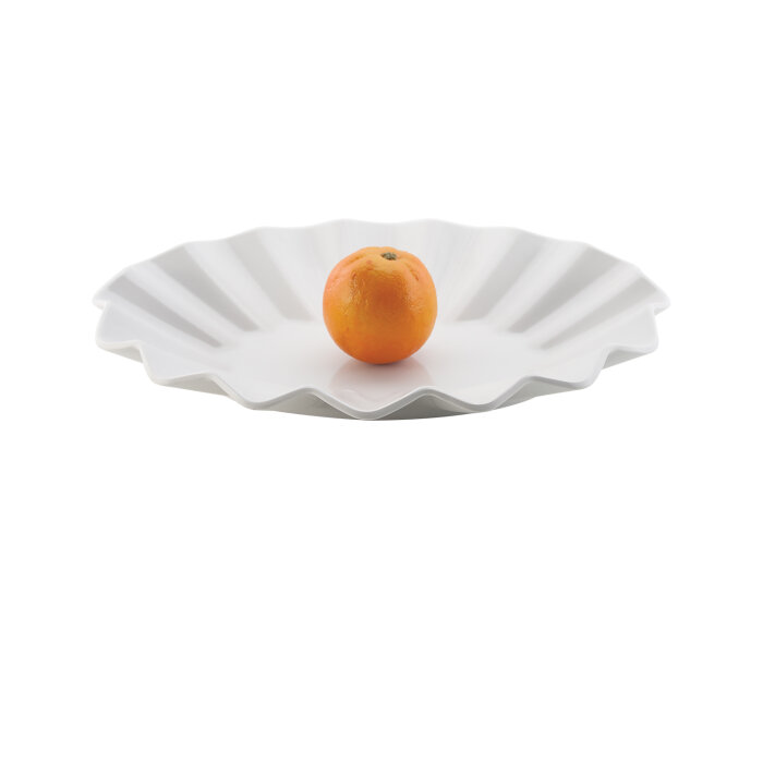 Beyaz Melamin Oval Manolya Tabak 34,5X26 Cm - 1