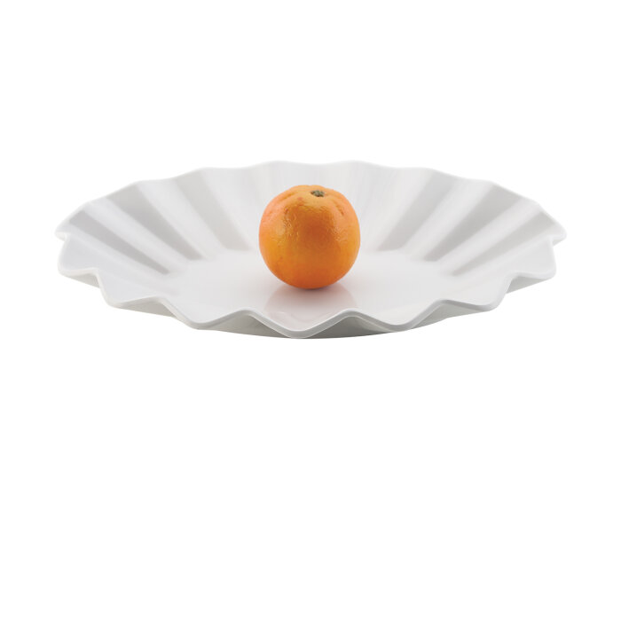 Beyaz Melamin Oval Manolya Tabak 40X31,5 Cm - 1