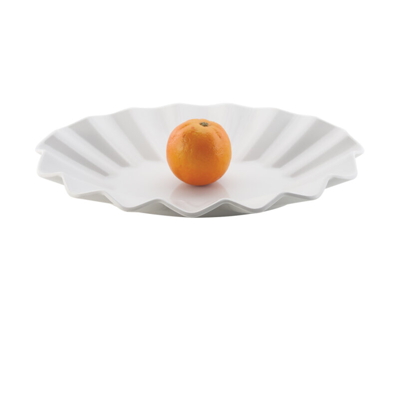 Beyaz Melamin Oval Manolya Tabak 40X31,5 Cm - 1