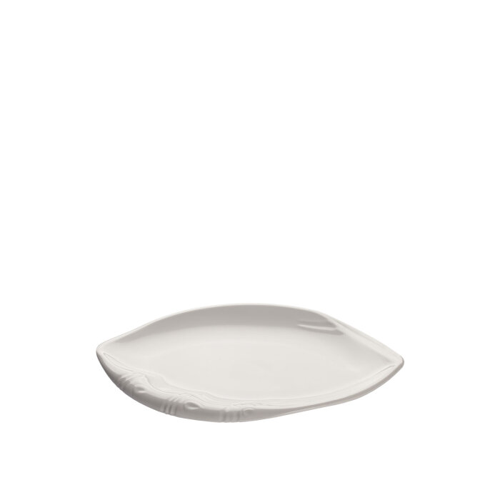 Beyaz Melamin Oval Sunum Tabak.30X20 Cm - 1