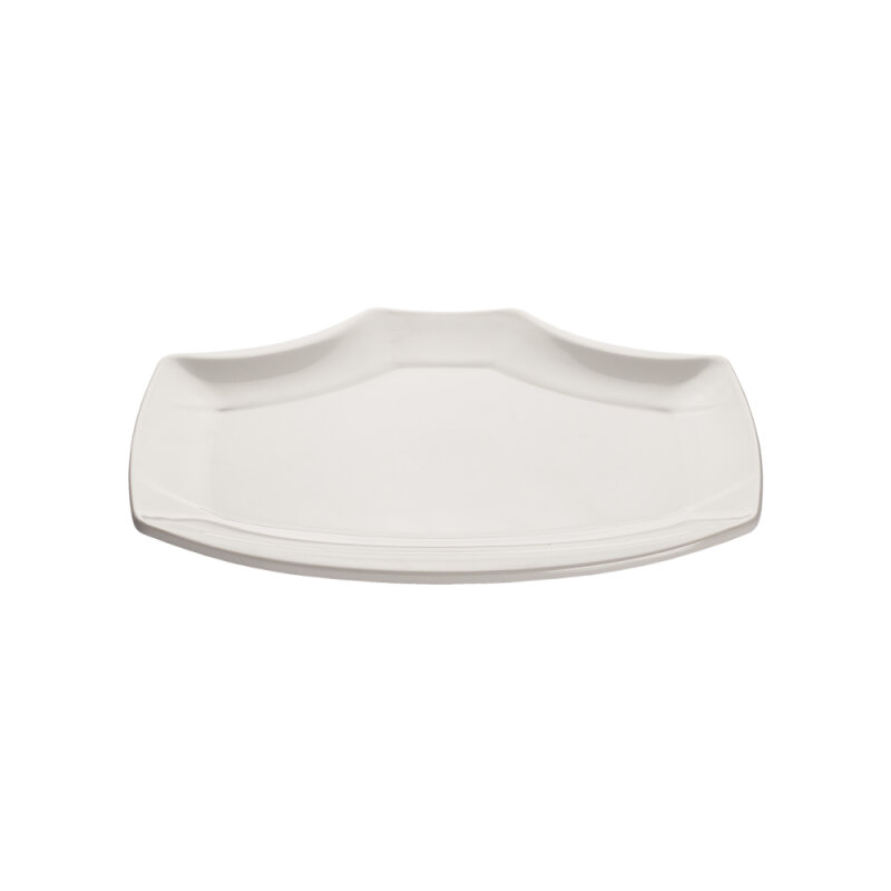Beyaz Melamin Sunum Tabak 36X25 Cm - 1