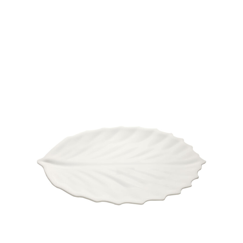 Beyaz Melamin Sunum Tabak Yaprak 42X30 Cm - 1