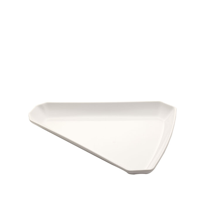 Beyaz Melamin Üçgen Sunum Tabak 35X27 Cm - 1