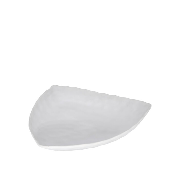 Beyaz Melamin Üçgen Tabak Mat 30X5 Cm - 1