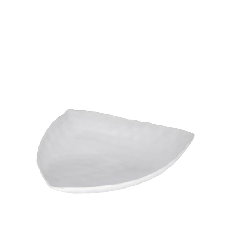 Beyaz Melamin Üçgen Tabak Mat 30X5 Cm - 1