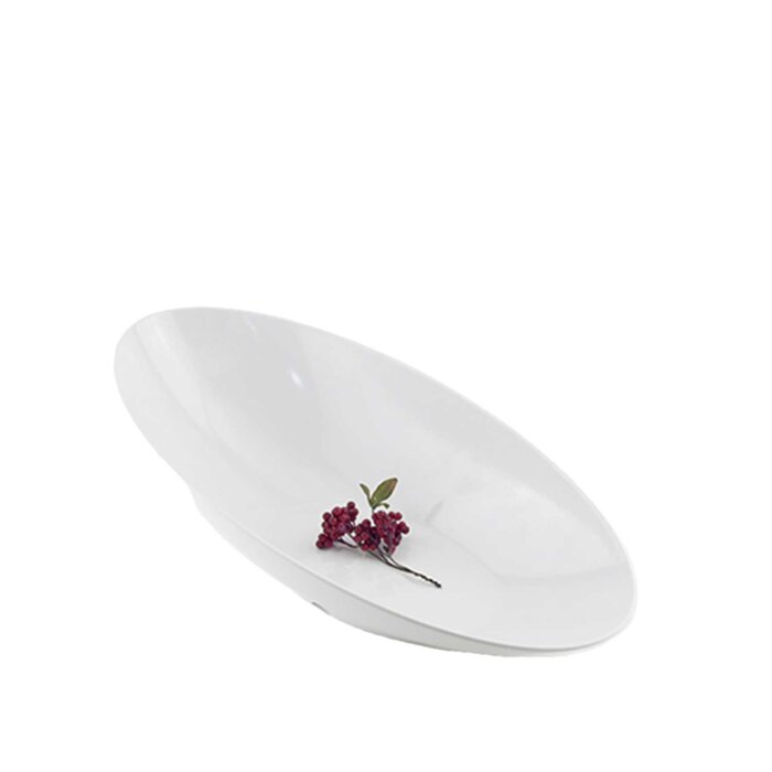 Beyaz Melamin Uzun Açılı Kase 51X25X15,5 Cm(Hb798) - 3