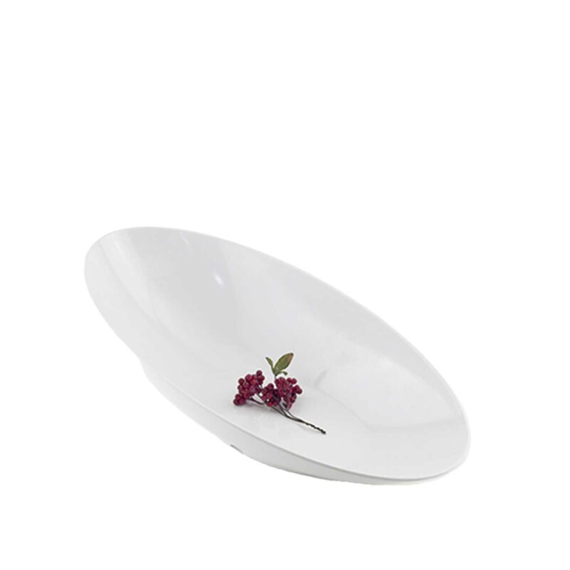 Beyaz Melamin Uzun Açılı Kase 51X25X15,5 Cm(Hb798) - 2