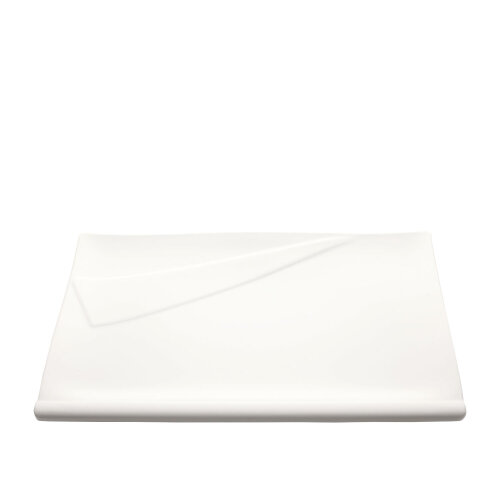 Beyaz Melamin Yaka Dik Dörtgen Tabak 30X21 Cm - ULTRAFORM MELAMİN