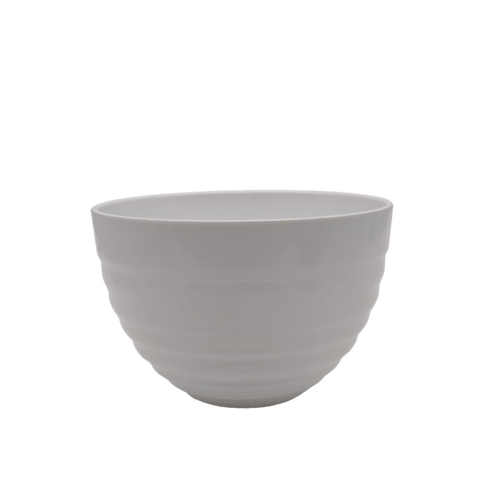 Beyaz Melamin Yivli Derin Kase 23X15,5 Cm - 1