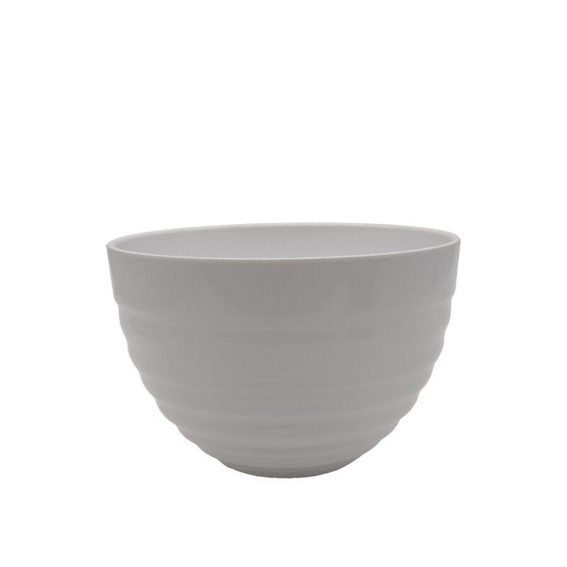 Beyaz Melamin Yivli Derin Kase 23X15,5 Cm - 1