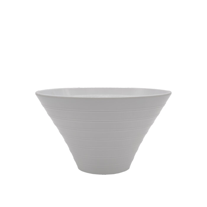 Beyaz Melamin Yivli Kase 18 Cm - 1