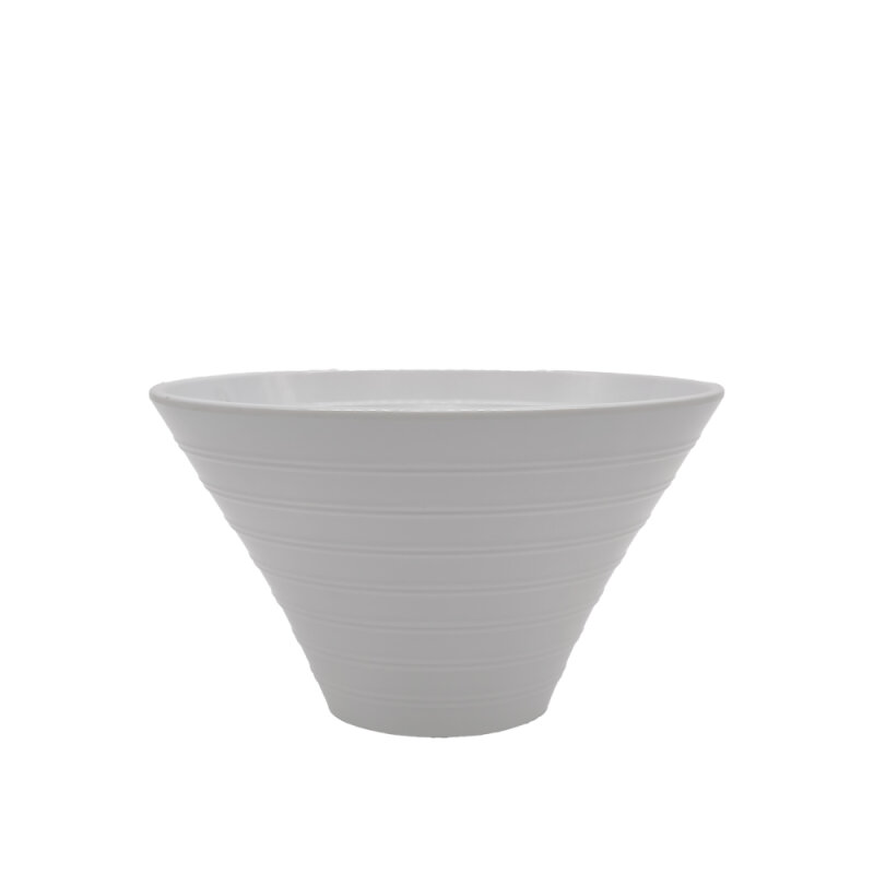 Beyaz Melamin Yivli Kase 18 Cm - 1