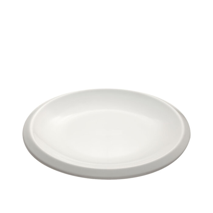 Beyaz Melamin Yuvarlak Tabak 38 Cm - 1