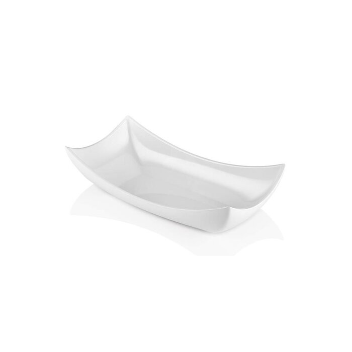 Atlasform Melamin Beyaz Teşhir Kayık Tabak 47*26 cm-H:11cm - 1
