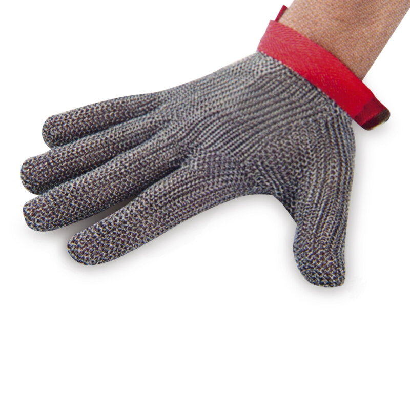 Biradlı Çelik Eldiven Large Kırmızı - 1