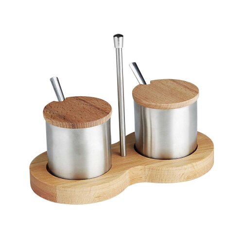 Groovy 2'li Baharatlık Takımı Standlı Mat 18/10 GRV-240-Mat - BİRADLI